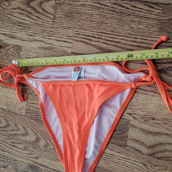 (L) Aqua Funky Neon Bikini Bottoms Swimwear Beach Pool Vacation Ocean - Picture 7 of 8